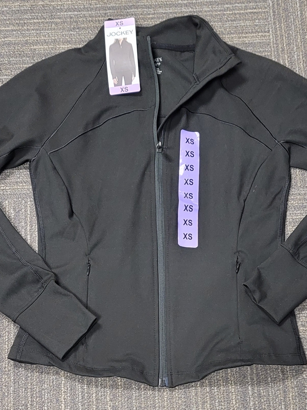 Jockey Women's Black Full-Zip Yoga Jacket